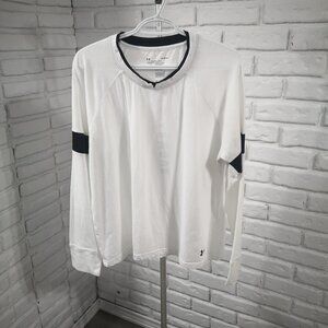 Under Armour Ladies Size Large White with Black Accents Long Sleeves T-shirt